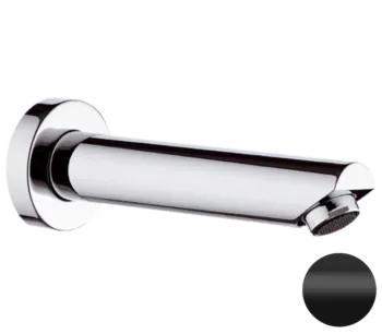 Излив настенный 18 см Remer Minimal 91MNO, черный матовый