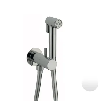 Гигиенический душ со шлангом Cisal Shower 120 см,вывод с держателем и встроенный прогрессивный картридж, белый матовый CV0079754Q