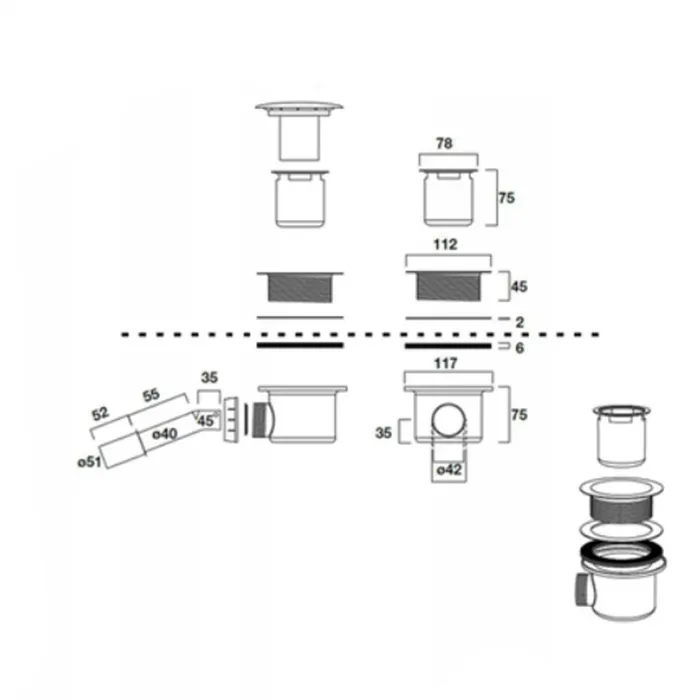 Сифон для поддона Kerasan Retro хром диаметр 90 905601