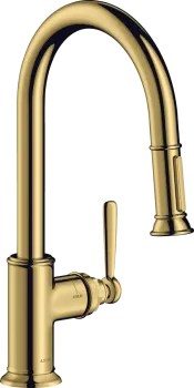 Axor Montreux Смеситель для кухни 180, на 1 отв., цвет: полированное золото 16581990
