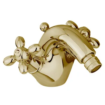 Смеситель для биде Fima Carlo Frattini Olivia на 1 отверстие, с донным клапаном, золото F5042OR