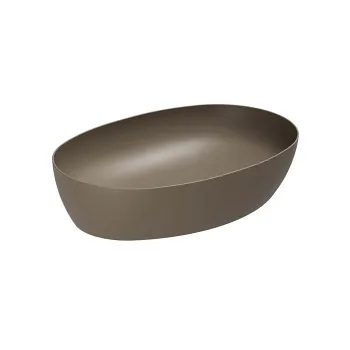 Раковина накладная Azzurra Elegance Circle 60х40х14см без отв. под смеситель, без перелива., cacao ELLA060400C0CC*0