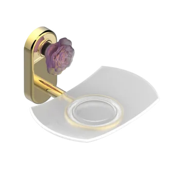 Мыльница стеклянная THG Rose U5J-F01-500 полированное золото