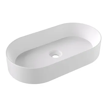 Раковина накладная Alice Spy Oval 65x36хВ12, без отверстия под смеситель, белый матовый, 34240109