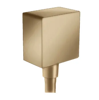 Шланговое подключение Hansgrohe Fixfit Square 26455140, шлифованная бронза