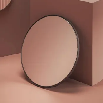 Зеркало Artceram Look 85, в металлической раме с LED-подсветкой и сенсорным выключателем, moka ACS016 56