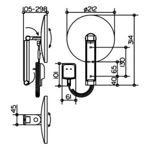 Косметическое зеркало Keuco ilook move 21 17612019001 с подсветкой