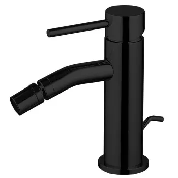 Смеситель для биде Fima Carlo Frattini Spillo Up на 1 отверстие, XS, с донным клапаном, чёрный матовый F3032XSNS.1