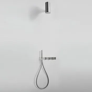 Смеситель для душа Agape Square термостатический, с ручным душем и шлангом, глянец ARUB1119A