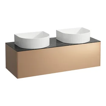 Laufen SONAR шкафчик под раковину, 1175х455х340 мм, 1 ящик, с отв.слева и справа,  для 812340, 812341, 812342, 812343, медь и черный мрамор