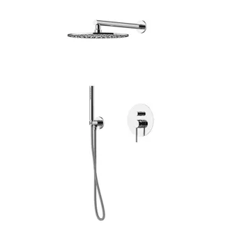 Комплект для ванны со смесителем двстроенным Gattoni Circle One на 2 вых, ручной лейкой и верхним душем 250, хром 9090/PDC0