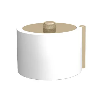 Контейнер с крышкой из композита Bertocci Easy отделка медовые соты, белый матовый/никель 13029326000