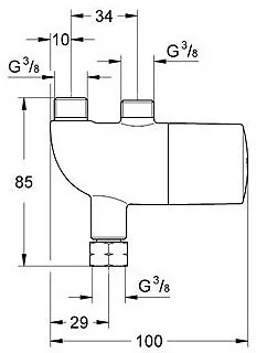 Cмеситель для раковины Grohe Grohtherm Micro 34487000 хром