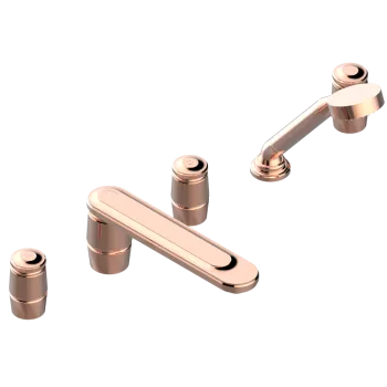 Смеситель на борт ванны THG Corvair U8D-H62-1132SG blush pvd