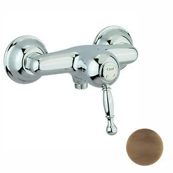 Смеситель для душа Cisal Arcana Royal однорычажный, настенный, бронза AY00044127 Акция