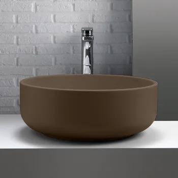 Раковина накладная Kerasan Ciotola с2 D46, H17, без перелива, Bruno matt 430288 Bruno matt *0