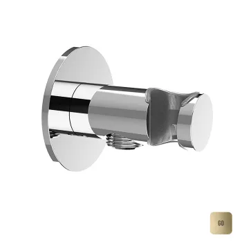 Вывод из стены с держателем для душевой лейки Almar, золото pvd E095037.GO