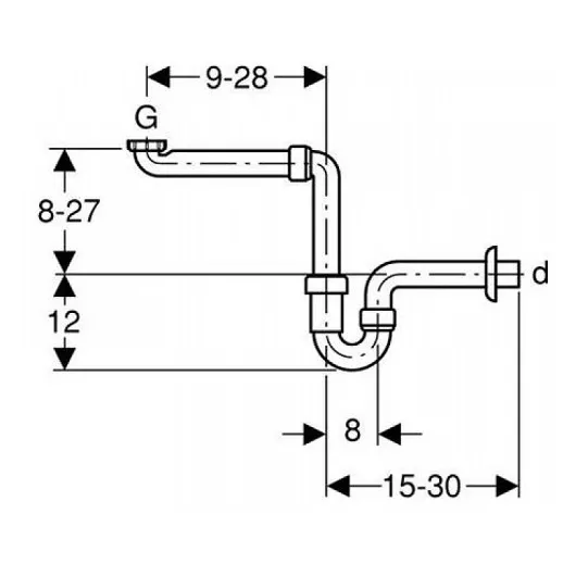 Сифон Geberit 151.107.11.1 белый