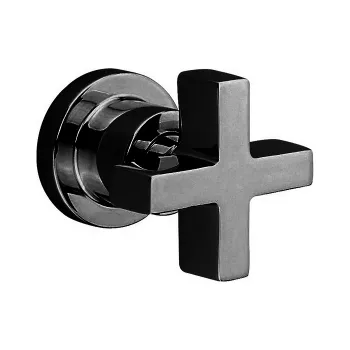 Запорный вентиль Cisal Barcelona 3/4 ,внутренняя и внешняя части в комплекте, черный матовый BA00030340