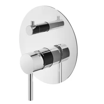 Смеситель для душа Plumberia Selection Ixo 2-3 вых.с мех. девиатором, д.использ.с Box INT9036, накл.d.170mm нерж.сталь, хром, XO1901CR