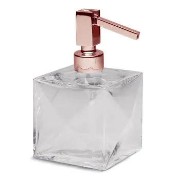 Дозатор настольный Bertocci Grimilde, прозрачный хрусталь/розовое золото 11990485500