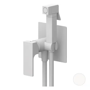 Смеситель с гигиеническим душем Remer Absolute белый матовый AU65BO