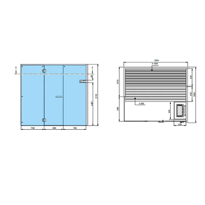 Био-Сауна Effegibi Sky Corner 230x200h211, SX, канадский хемлок BI 55 40 0028