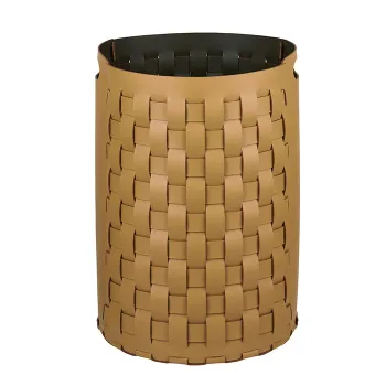Круглая корзина для белья ADJ Bottega D40xH57, горчичный/оливковый 1057.40/55