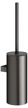 Туалетный ершик Keuco Moll 12769350101 с пластиковой колбой, титан шлифованный\белый