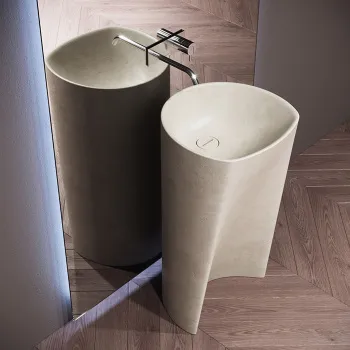 Раковина Antonio Lupi Rilievo 44х44х85, без отв., Pietra Luna А0002423831