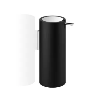 Дозатор мыла Decor Walther Stone WSP настенный / черный матовый / матовая нержавеющая стал 972265