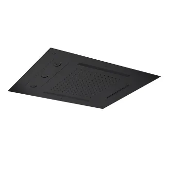 Встраиваемый верхний душ Almar 48х63, 3 типа струи, хромотерапия, черный матовый E044190.MB