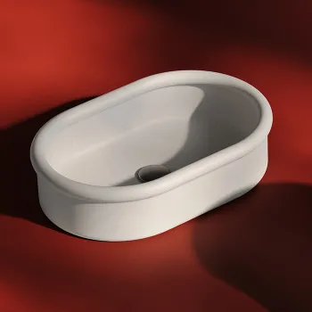 Раковина накладная Artceram Brera 60х40х15, без отв., белый глянцевый BRL003 01 00