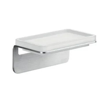 Мыльница подвесная Colombo Over матовая сталь/матовое стекло B7001.SS-VAN