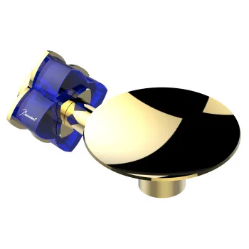 Мыльница металлическая THG Petale De Cristal Bleu U6B-F01-546 полированное золото