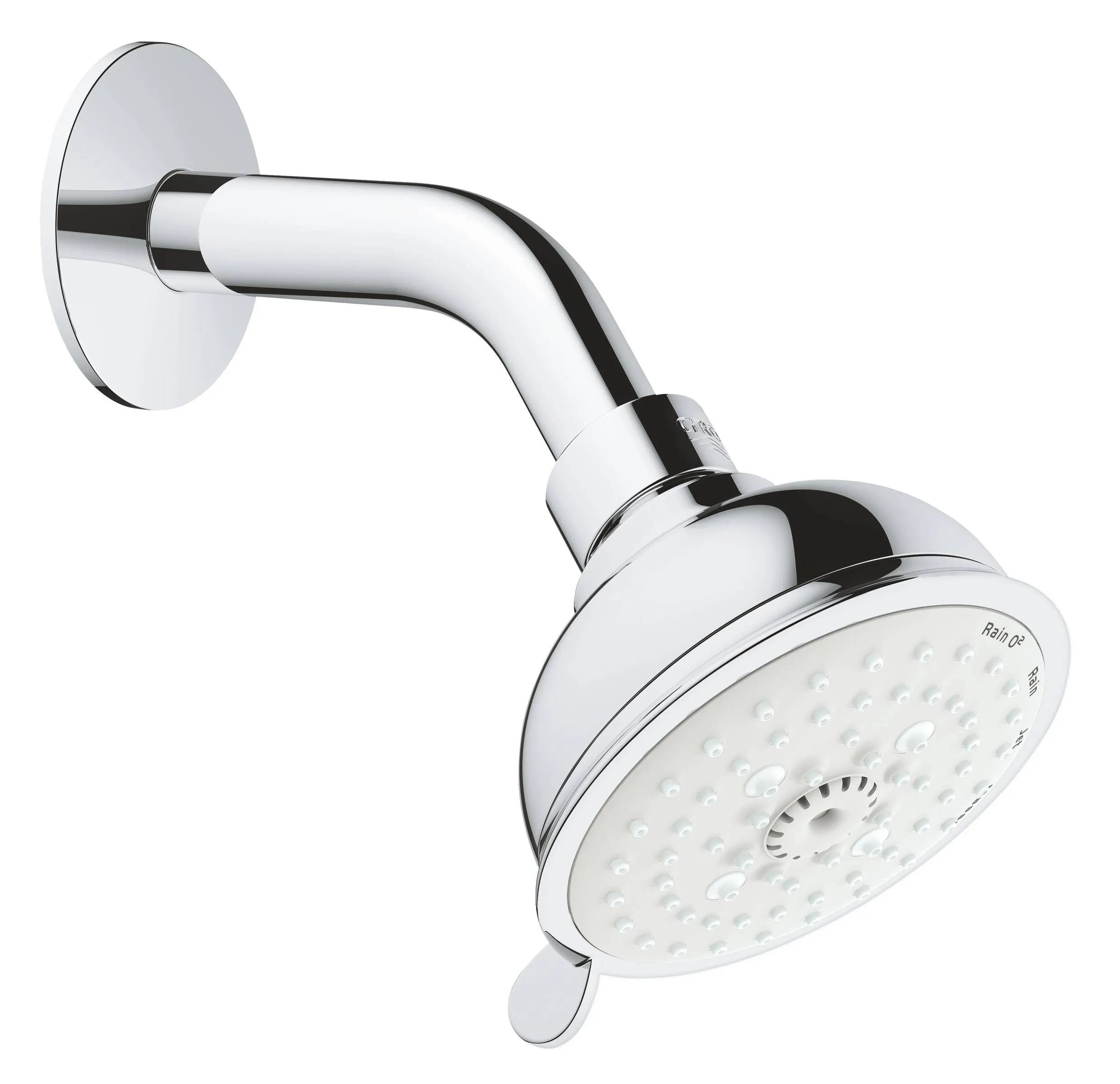 Верхний душ GROHE New Tempesta Rustic 100 IV с душевым кронштейном, хром 26089001