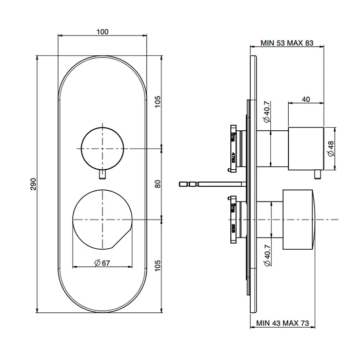 Ручка для смесителя Fima Carlo Frattini So чёрный матовый S2NS