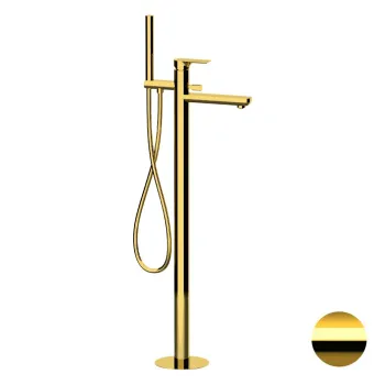 Смеситель для ванны Remer Infinity  напольный золото глянцевое I08DO
