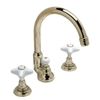 Смеситель для раковины с высоким изливом Devon&Devon White Rose UTWR700A золото