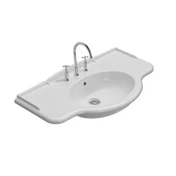 Раковина Globo Paestum подвесная/для установки на мебель с 1-м отверстием под смеситель PA022BI