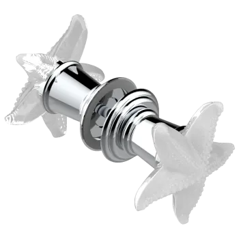 Ручка дверная двойная THG Oceania A2C-A02-638V хром