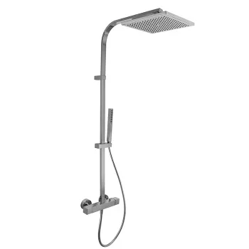 Душевая стойка Fima Carlo Frattini Colonne Doccia верхний душ 30х30, с термостатическим смесителем, держателем и ручным душем, хром F4265N/Q305CR