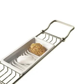 Полка поперечная для ванны Devon&Devon Grace никель блестящий/керамика GR14NK