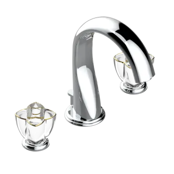 Смеситель для раковины THG Petale De Cristal Clair Lisere Dore U6E-A02-151 хром