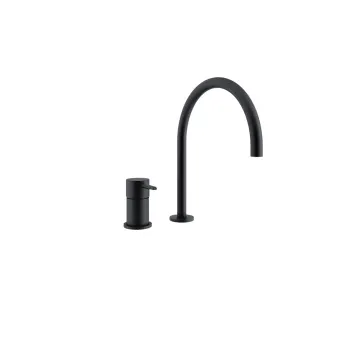 Смеситель для раковины Ramonsoler Odisea однорычажный на 2 отверстия чёрный 394702NM