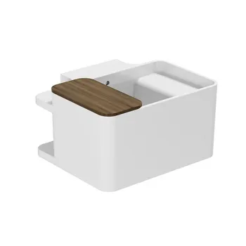 Раковина подвесная Azzurra Anfibio 60x50,5х33, без отв под смеситель, с деревянной крышкой, белый LALS060500A0BI