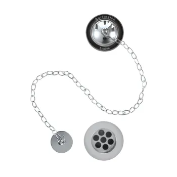 Слив-перелив для ванны Burlington W3 BLA хром/черный