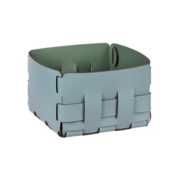 Корзинка ADJ Mini Bottega 19x19xH13, небесный/эвкалипт 1019.50/60