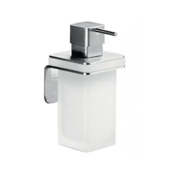 Дозатор для жидкого мыла Colombo Over подвесной, матовая сталь/матовое стекло B9328.SS-VAN