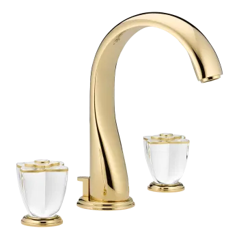 Смеситель для раковины THG Petale De Cristal Clair Lisere Dore U6E-F01-151 полированное золото